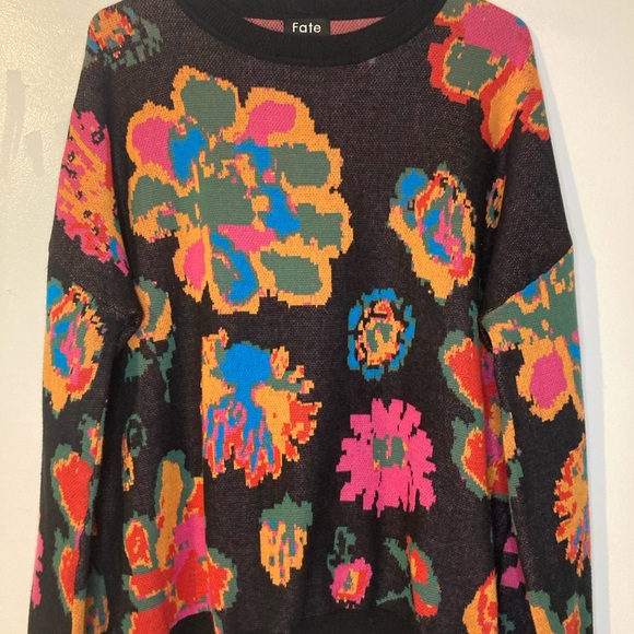 Fate Multicolor Floral Knit Sweater - Picture 3 of 13